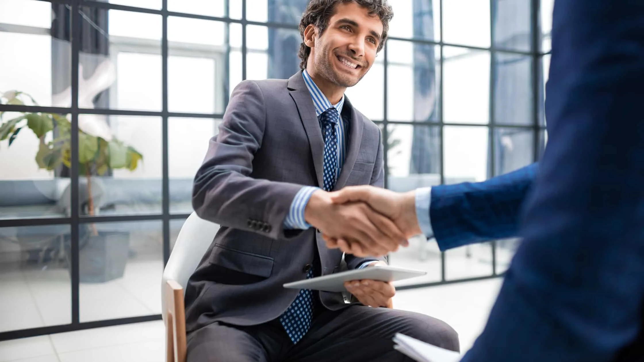 Shaking Hands at Job Interview