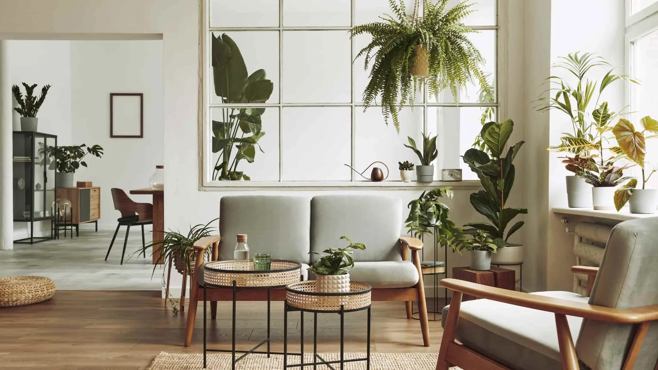Home Staging in Colorado, showcasing living room with plants and natural light