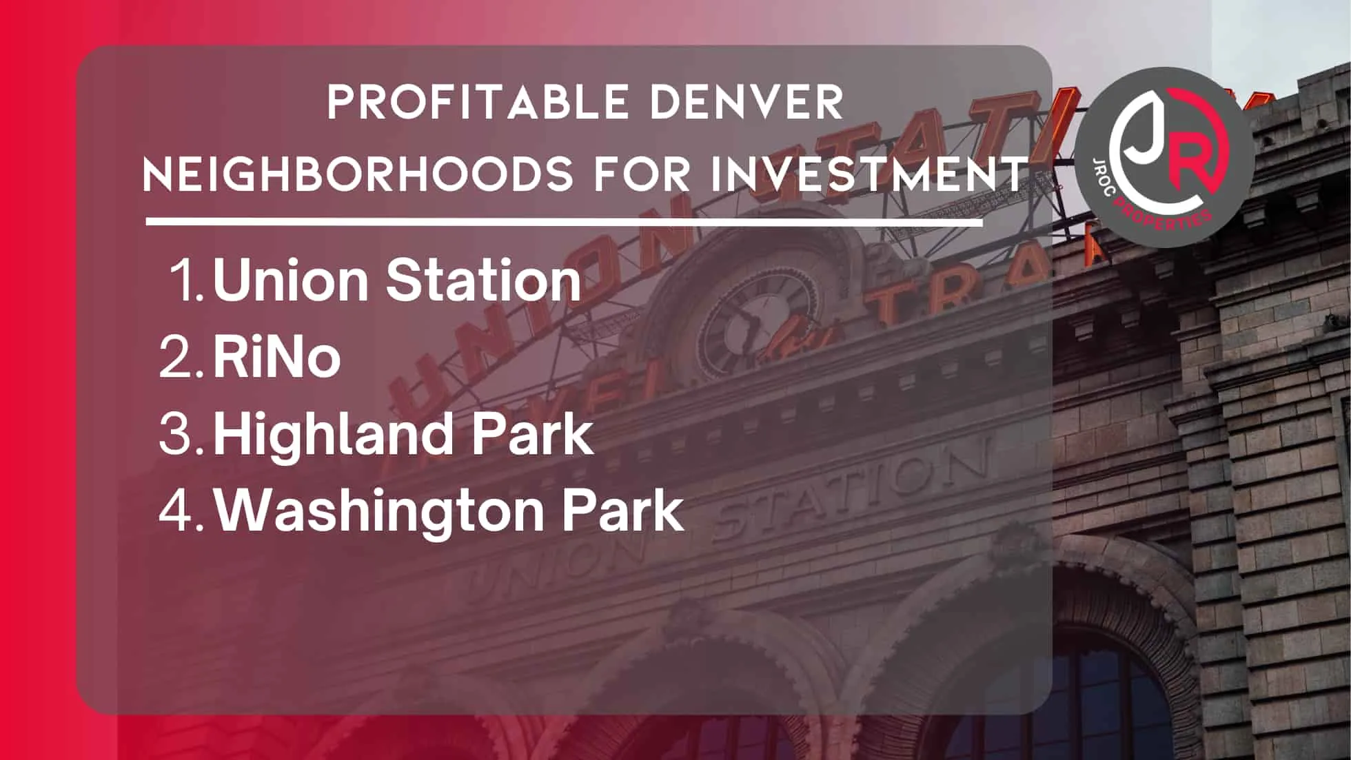 List of profitable neighborhoods for real estate investment in Denver