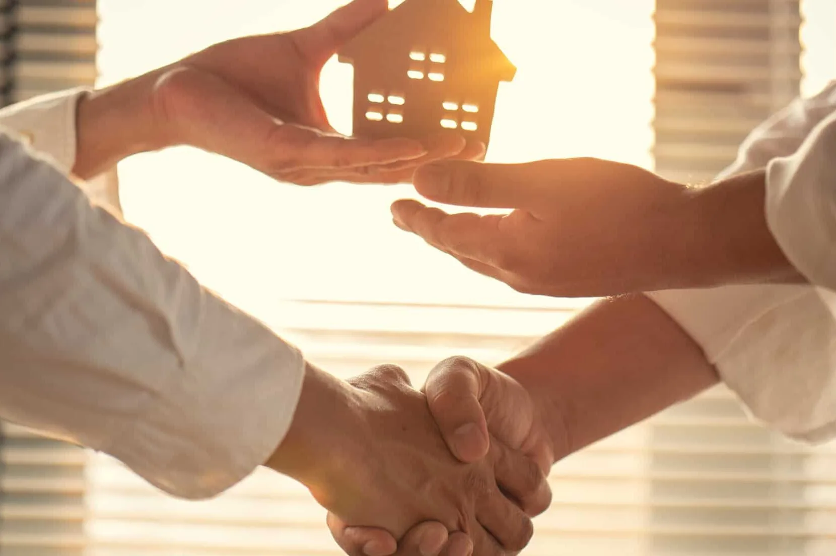 Handshake for sold house