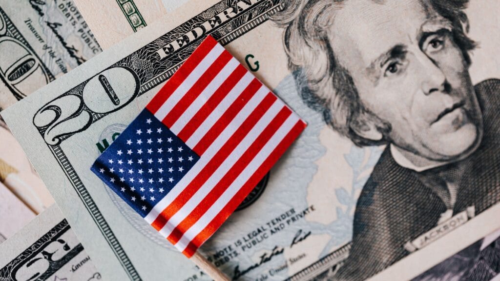 U.S. flag on twenty dollar bill representing mortgage financing context for how does a rate buydown work in the United States.